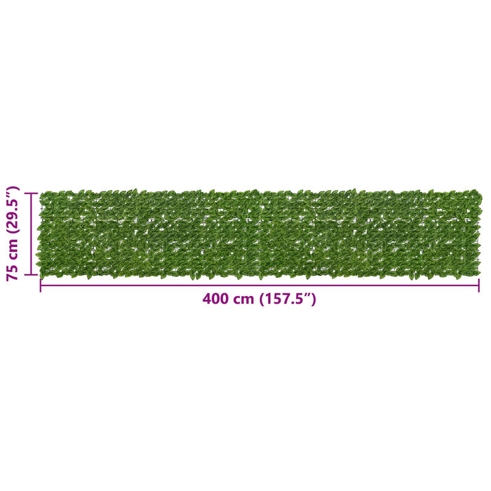 Ecran de balcon cu frunze Verde și galben 400 x 75 cm WALTI
