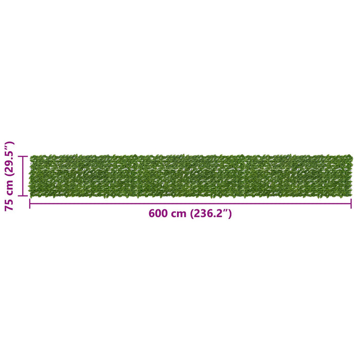 Ecran de balcon cu frunze Verde și galben 600 x 75 cm WALTI