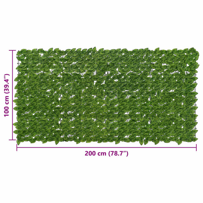 Ecran de balcon cu frunze Verde și galben 200 x 100 cm WALTI