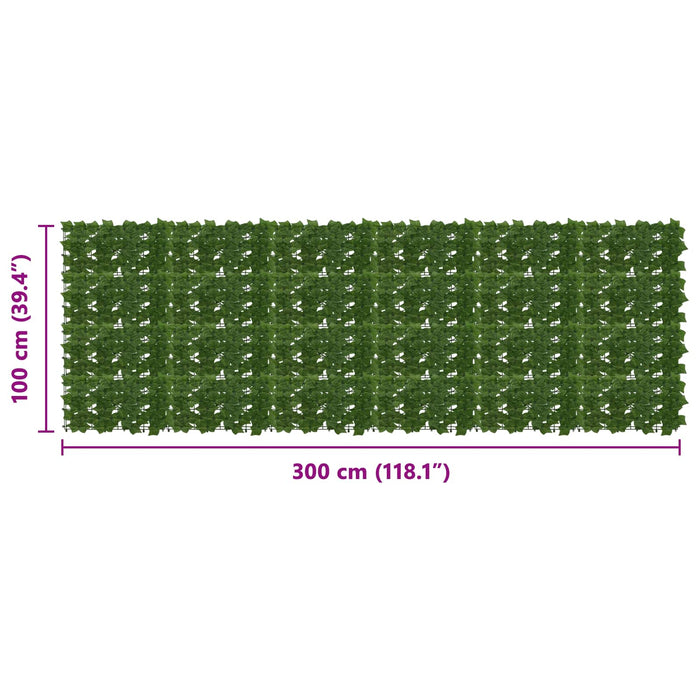 Ecran de balcon cu frunze Verde 300 x 100 cm WALTI