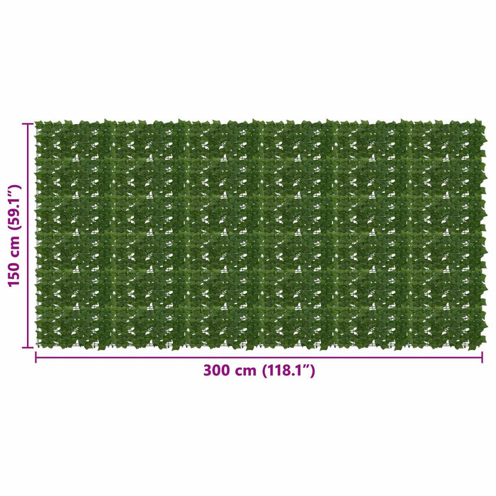 Ecran de balcon cu frunze 300 x 150 cm Polietilenă și țesătură WALTI