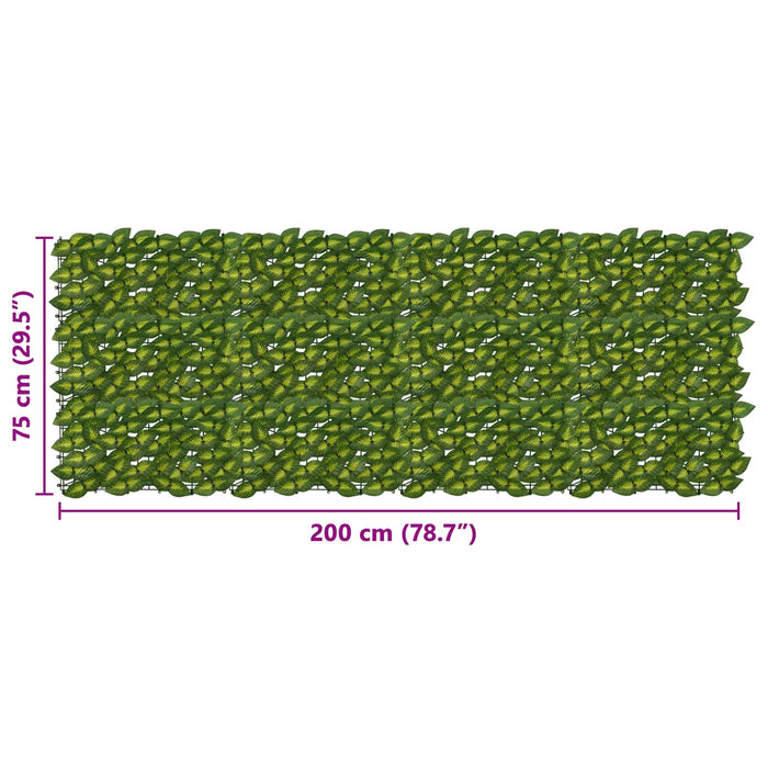 Ecran de balcon cu frunze Verde și galben 200 x 75 cm WALTI