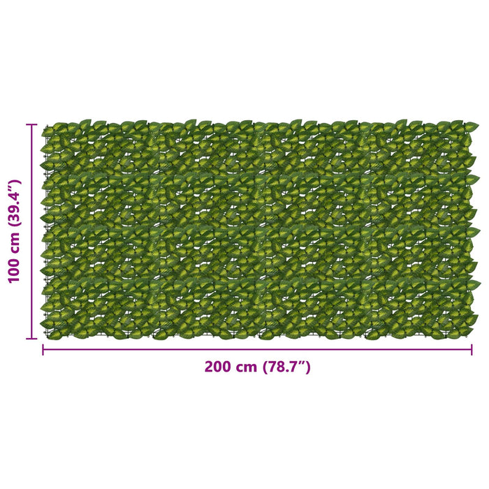 Ecran de balcon cu frunze Verde și galben 200 x 100 cm WALTI
