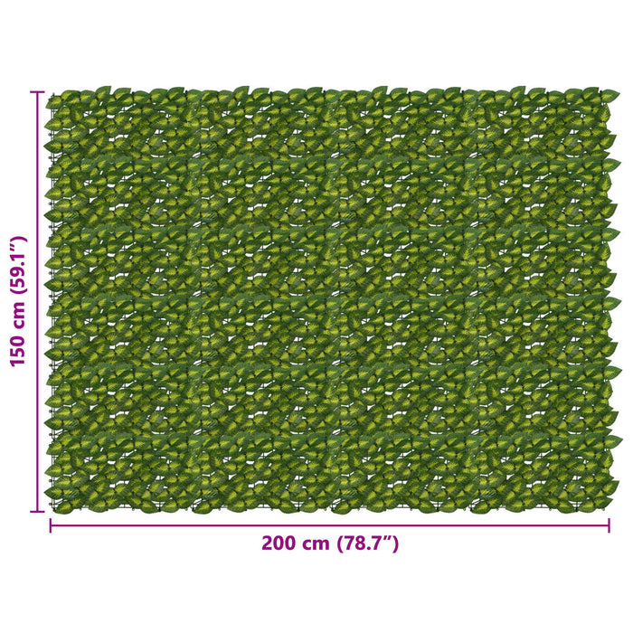 Ecran de balcon cu frunze Verde și galben 200 x 150 cm WALTI