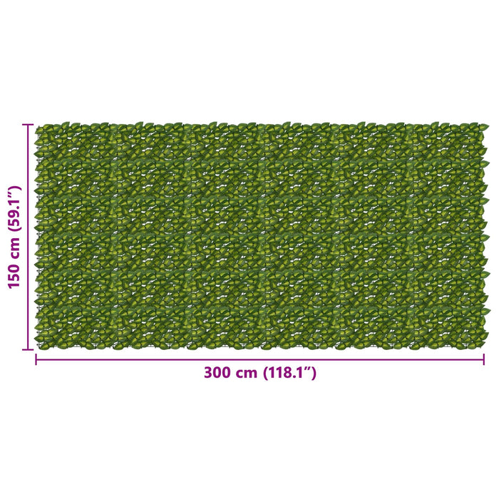 Ecran de balcon cu frunze Verde și galben 300 x 150 cm WALTI