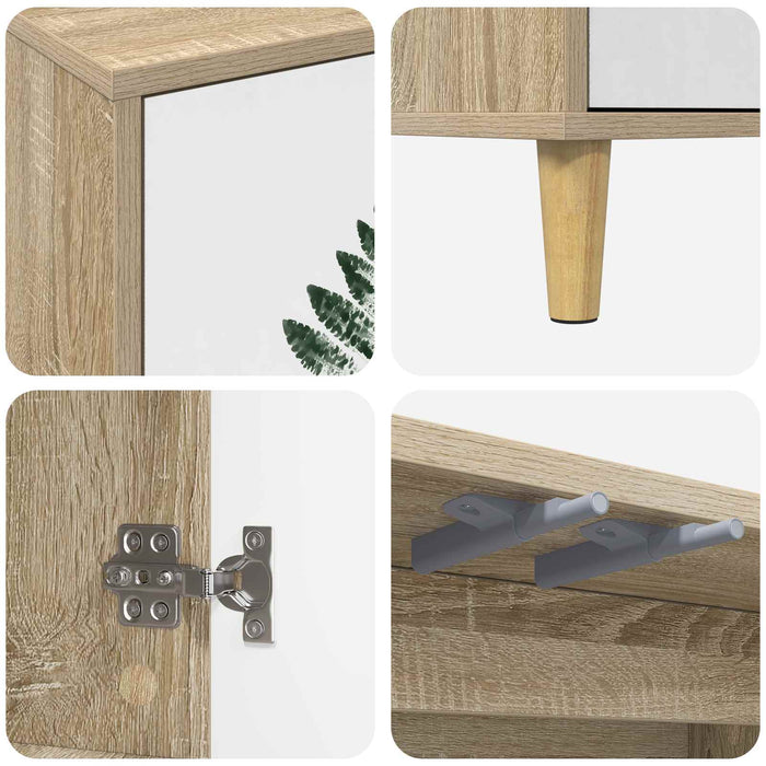 Bufet HANAU Sonoma 69 x 33 x 75 cm Lemn prelucrat WALTI