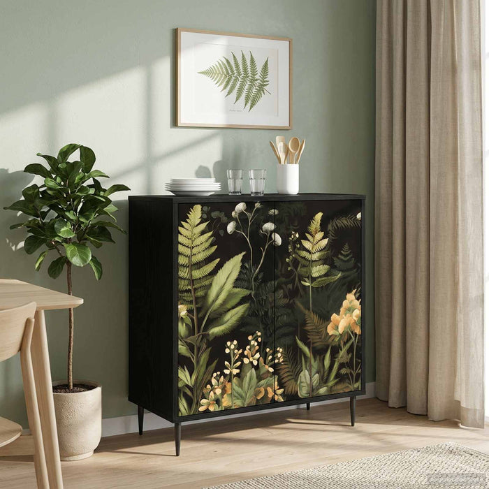 Bufet RHENEN Stejar Negru 69 x 33 x 76 cm Lemn prelucrat WALTI