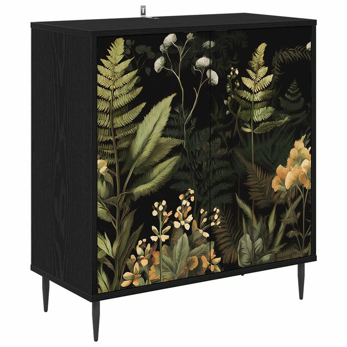 Bufet RHENEN Stejar Negru 69 x 33 x 76 cm Lemn prelucrat WALTI