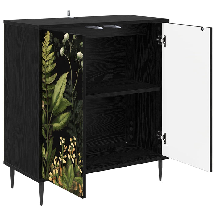 Bufet RHENEN Stejar Negru 69 x 33 x 76 cm Lemn prelucrat WALTI