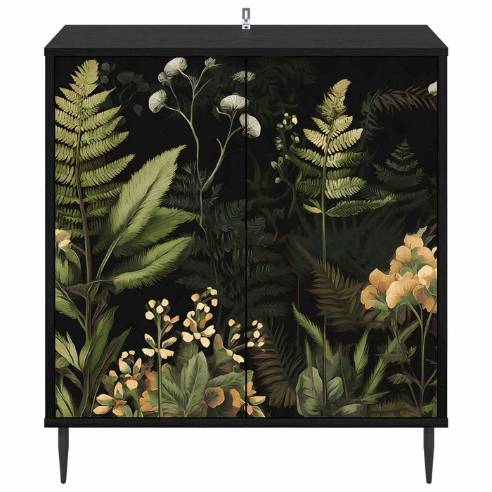 Bufet RHENEN Stejar Negru 69 x 33 x 76 cm Lemn prelucrat WALTI