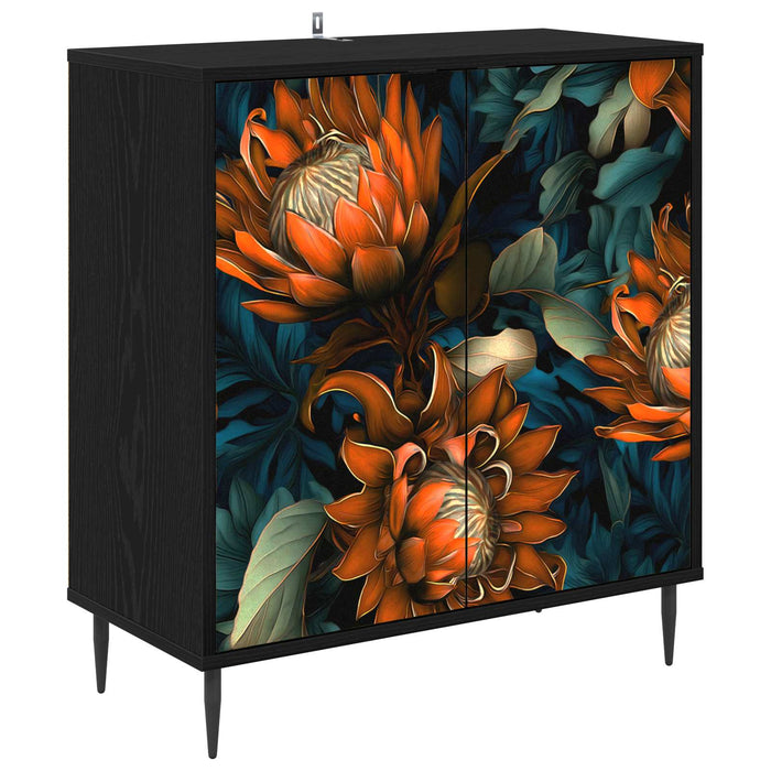 Bufet LOCHEM Stejar Negru 69 x 33 x 76 cm Lemn prelucrat WALTI