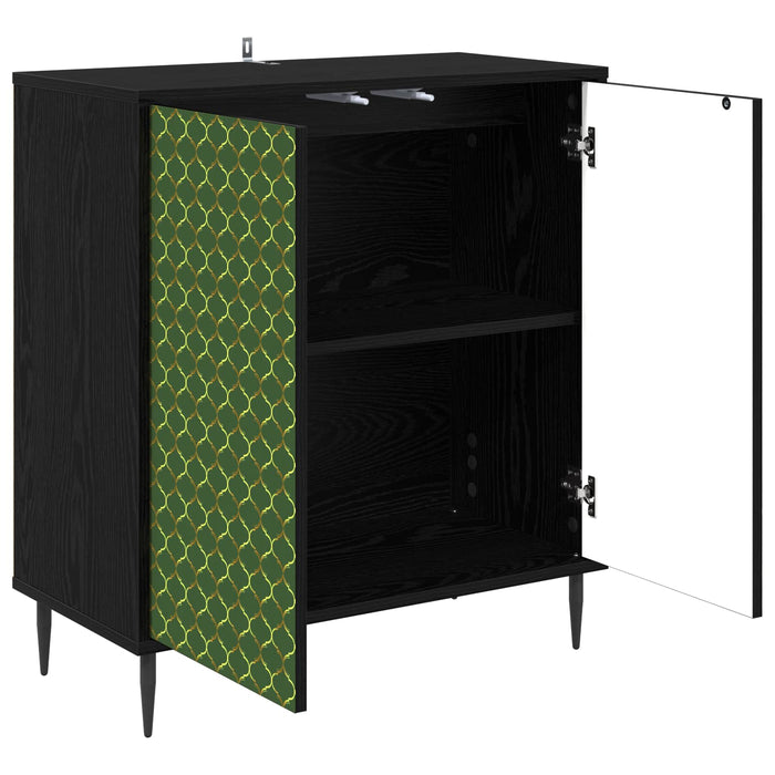 Bufet GELEEN Stejar Negru 69 x 33 x 76 cm Lemn prelucrat WALTI