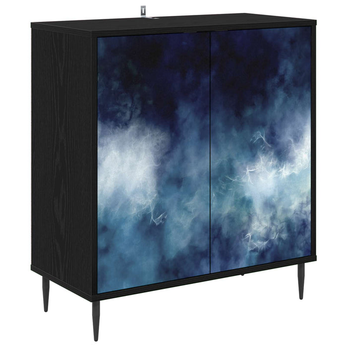 Bufet RAALTE Stejar Negru 69 x 33 x 76 cm Lemn prelucrat WALTI