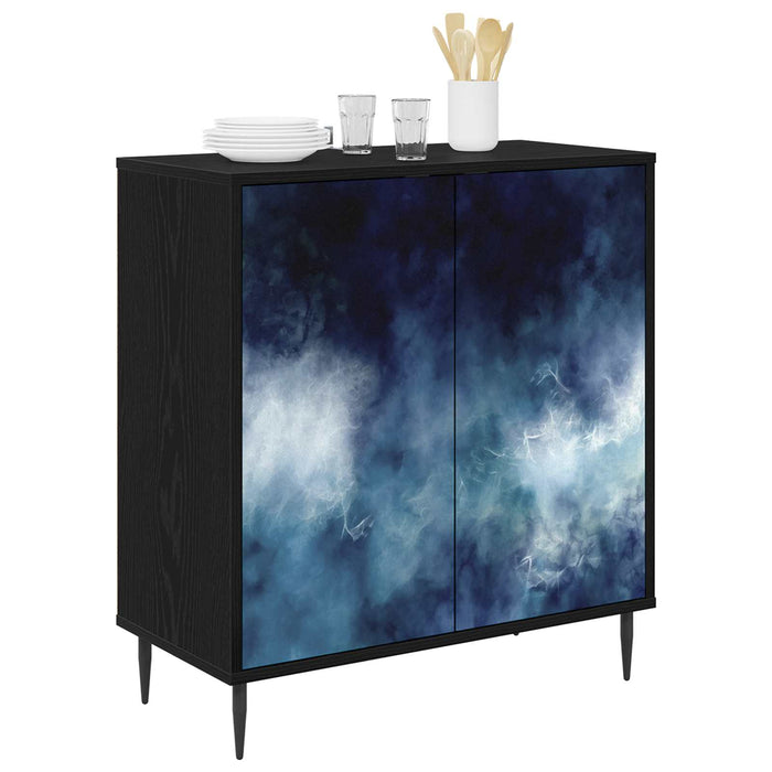 Bufet RAALTE Stejar Negru 69 x 33 x 76 cm Lemn prelucrat WALTI