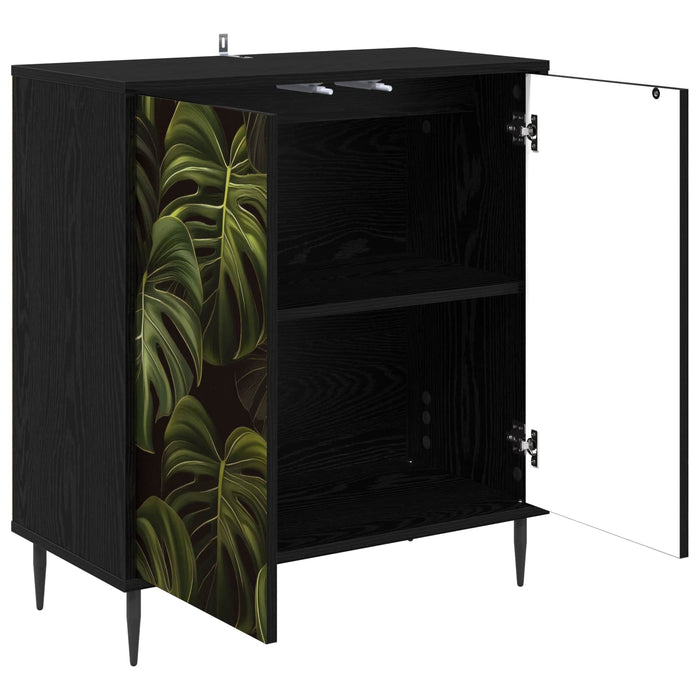 Bufet ELBURG Stejar Negru 69 x 33 x 76 cm Lemn prelucrat WALTI