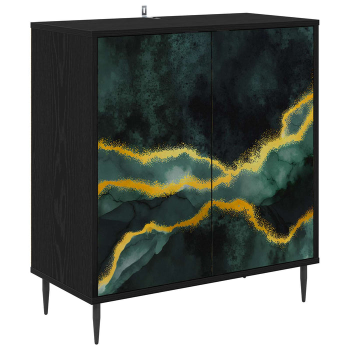 Bufet WIJHE Stejar Negru 69 x 33 x 76 cm Lemn prelucrat WALTI