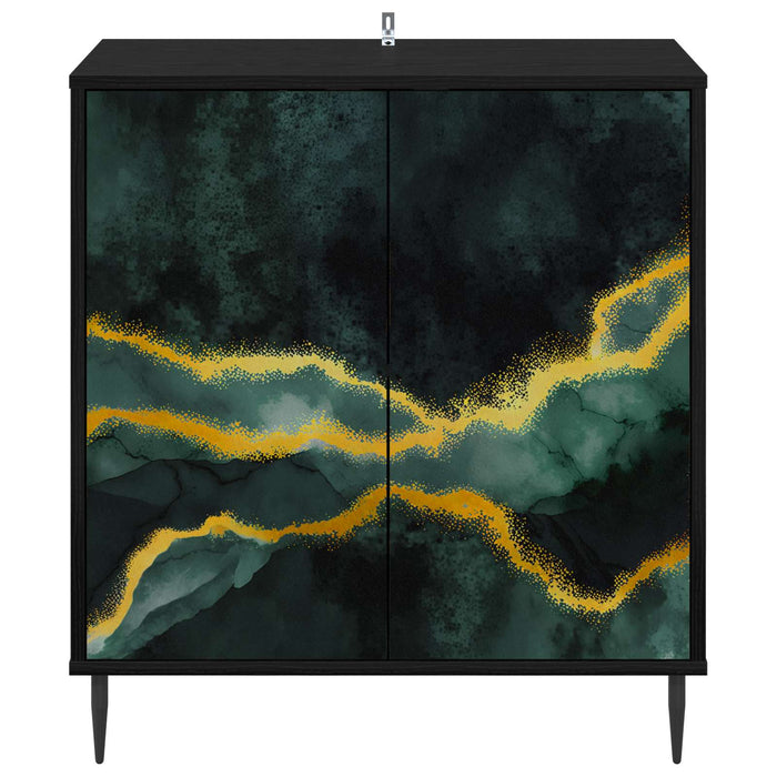 Bufet WIJHE Stejar Negru 69 x 33 x 76 cm Lemn prelucrat WALTI