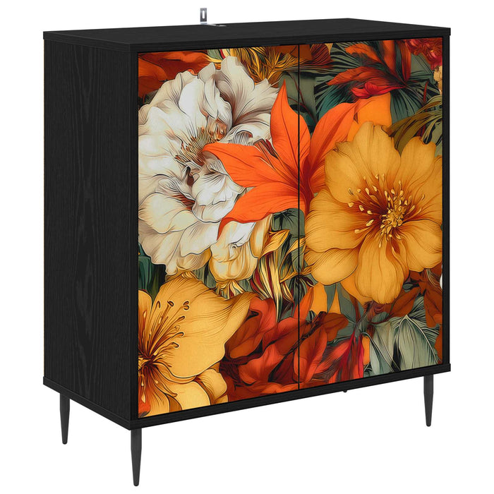 Bufet GENNEP Stejar Negru 69 x 33 x 76 cm Lemn prelucrat WALTI