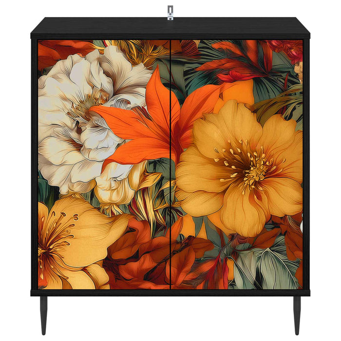 Bufet GENNEP Stejar Negru 69 x 33 x 76 cm Lemn prelucrat WALTI