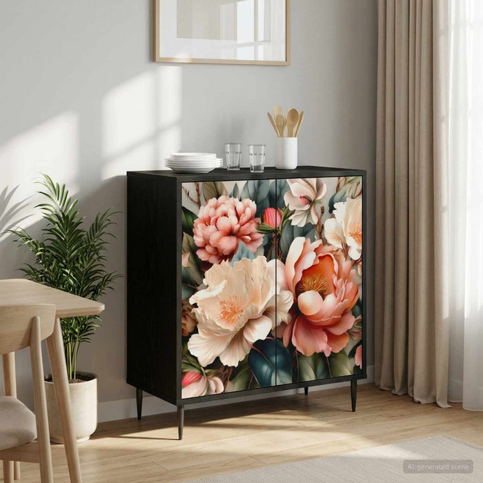 Bufet BORNE Stejar Negru 69 x 33 x 76 cm Lemn prelucrat WALTI