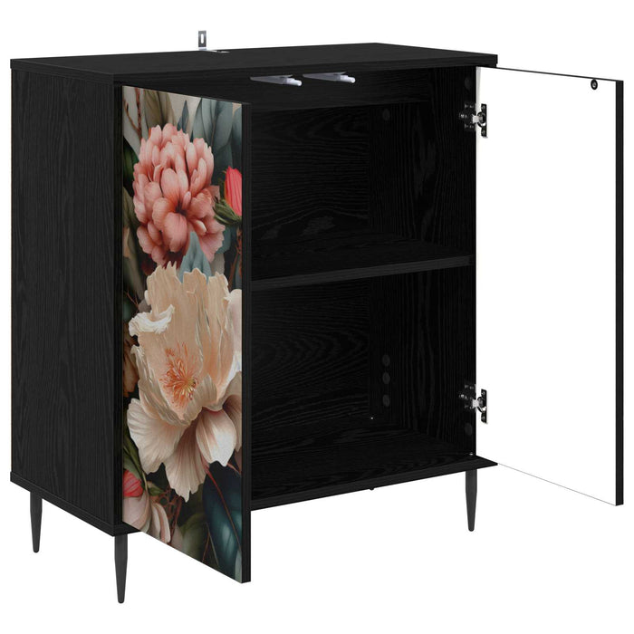 Bufet BORNE Stejar Negru 69 x 33 x 76 cm Lemn prelucrat WALTI