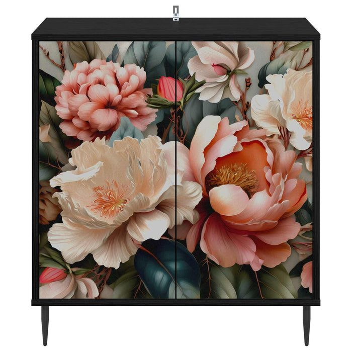 Bufet BORNE Stejar Negru 69 x 33 x 76 cm Lemn prelucrat WALTI