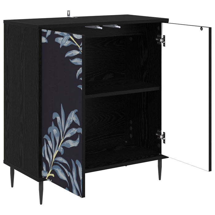 Bufet DOKKUM Stejar Negru 69 x 33 x 76 cm Lemn prelucrat WALTI