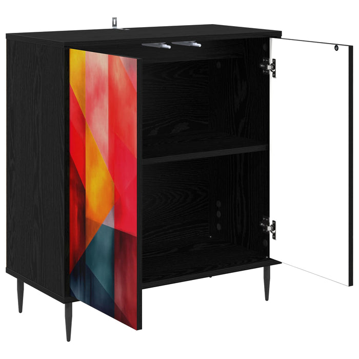 Bufet HEESCH Stejar Negru 69 x 33 x 76 cm Lemn prelucrat WALTI
