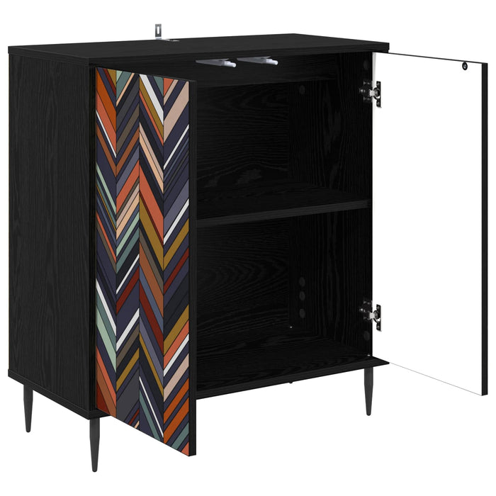Bufet OMMEN Stejar Negru 69 x 33 x 76 cm Lemn prelucrat WALTI
