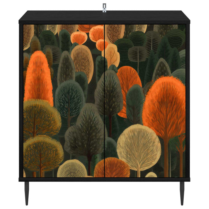 Bufet ZAANDAM Stejar Negru 69 x 33 x 76 cm Lemn prelucrat WALTI