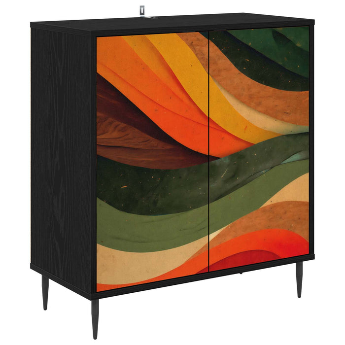 Bufet BONN Stejar Negru 69 x 33 x 76 cm Lemn prelucrat WALTI