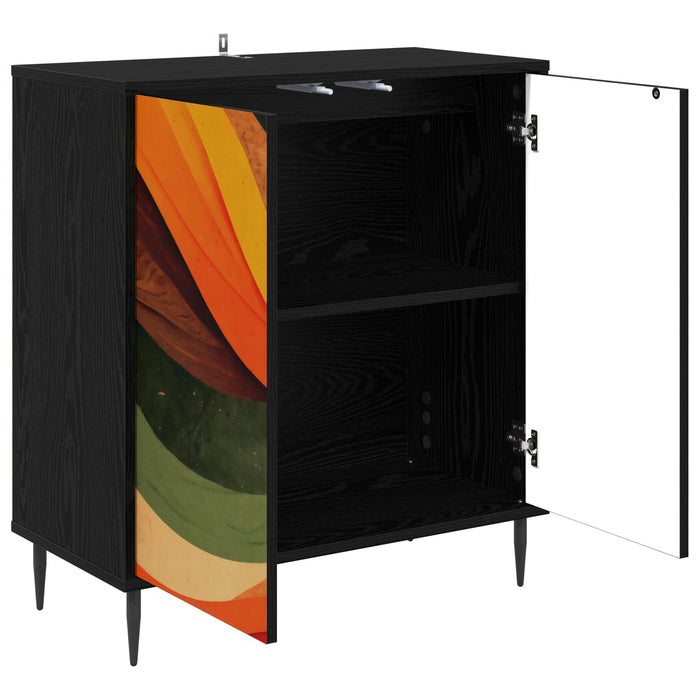 Bufet BONN Stejar Negru 69 x 33 x 76 cm Lemn prelucrat WALTI