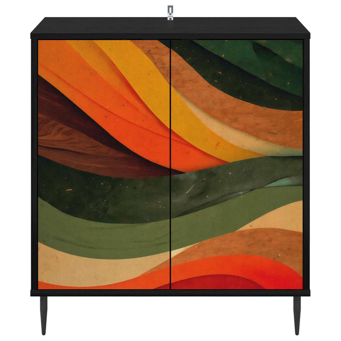 Bufet BONN Stejar Negru 69 x 33 x 76 cm Lemn prelucrat WALTI