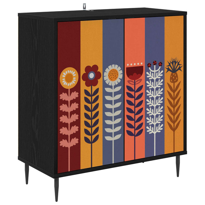 Bufet ESSEN Stejar Negru 69 x 33 x 76 cm Lemn prelucrat WALTI