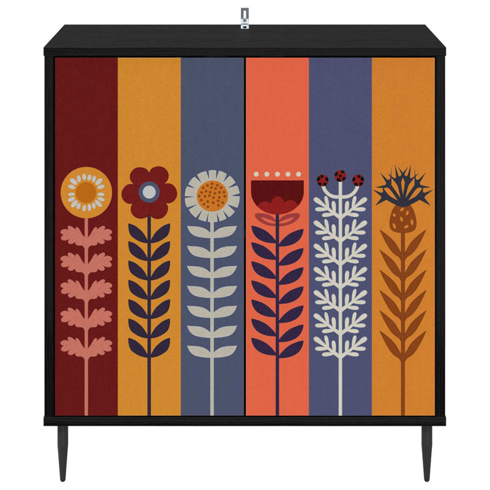 Bufet ESSEN Stejar Negru 69 x 33 x 76 cm Lemn prelucrat WALTI
