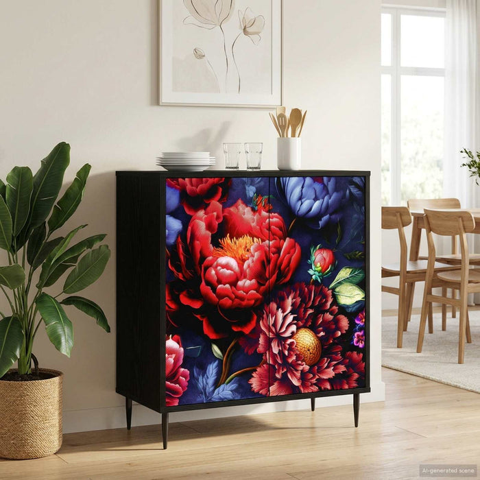 Bufet KIEL Stejar Negru 69 x 33 x 76 cm Lemn prelucrat WALTI
