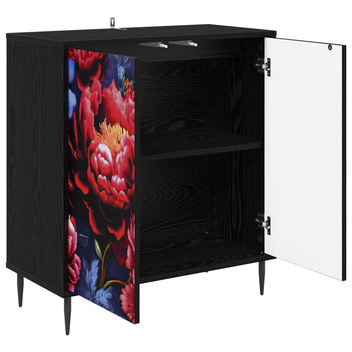 Bufet KIEL Stejar Negru 69 x 33 x 76 cm Lemn prelucrat WALTI