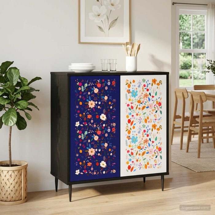 Bufet MAINZ Stejar Negru 69 x 33 x 76 cm Lemn prelucrat WALTI