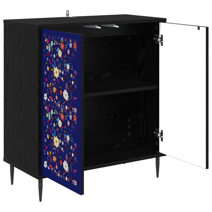 Bufet MAINZ Stejar Negru 69 x 33 x 76 cm Lemn prelucrat WALTI