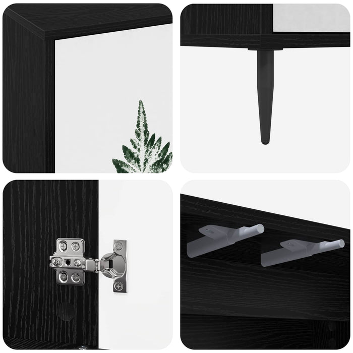 Bufet HANAU Stejar Negru 69 x 33 x 76 cm Lemn prelucrat WALTI
