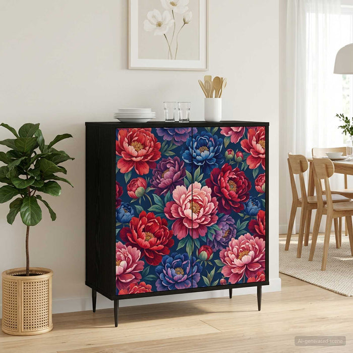 Bufet AACHEN Stejar Negru 69 x 33 x 76 cm Lemn prelucrat WALTI