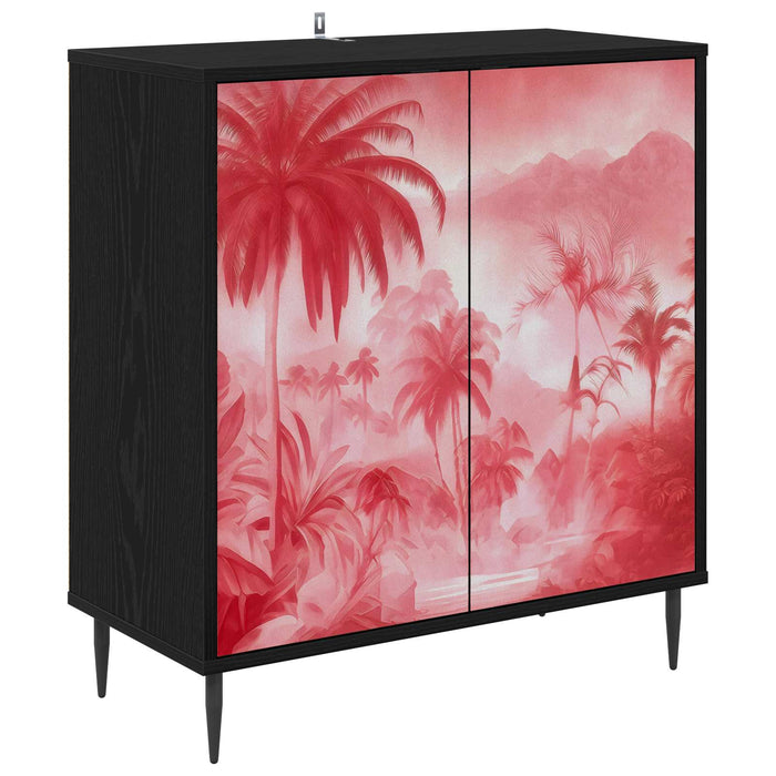 Bufet AACHEN Stejar Negru 69 x 33 x 76 cm Lemn prelucrat WALTI