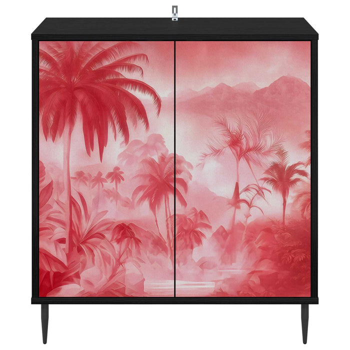 Bufet AACHEN Stejar Negru 69 x 33 x 76 cm Lemn prelucrat WALTI