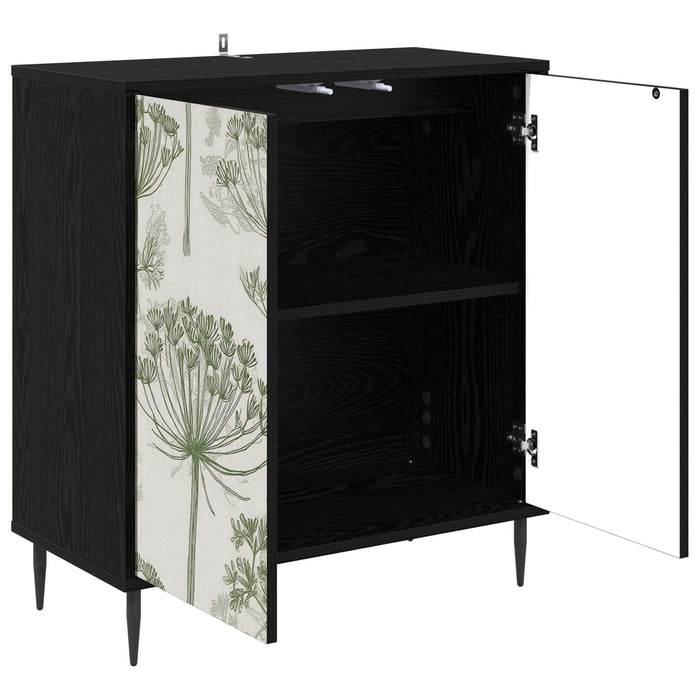 Bufet GOTHA Stejar Negru 69 x 33 x 76 cm Lemn prelucrat WALTI