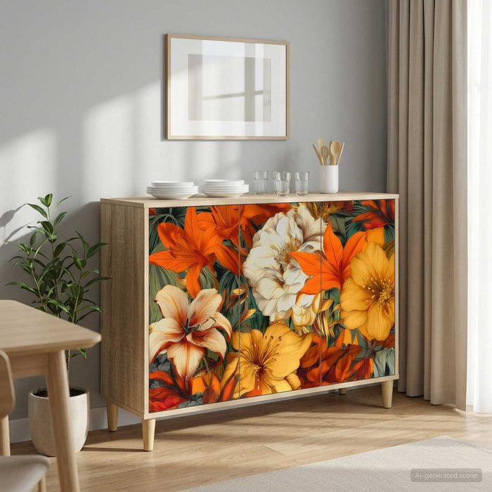 Bufet GENNEP Sonoma 102 x 33 x 75 cm Lemn prelucrat WALTI