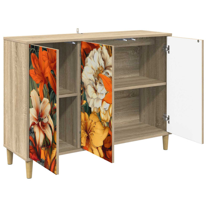 Bufet GENNEP Sonoma 102 x 33 x 75 cm Lemn prelucrat WALTI