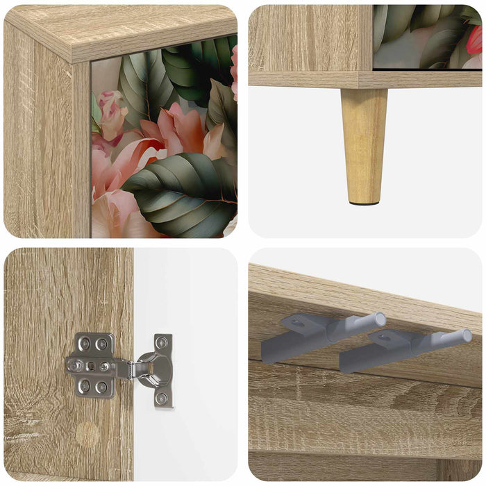 Bufet BORNE Sonoma 102 x 33 x 75 cm Lemn prelucrat WALTI