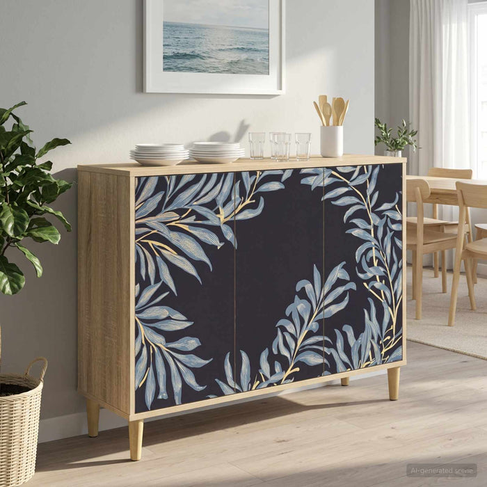 Bufet DOKKUM Sonoma 102 x 33 x 75 cm Lemn prelucrat WALTI