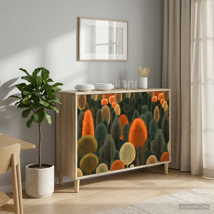 Bufet ZAANDAM Sonoma 102 x 33 x 75 cm Lemn prelucrat WALTI