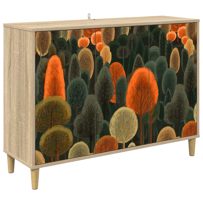 Bufet ZAANDAM Sonoma 102 x 33 x 75 cm Lemn prelucrat WALTI